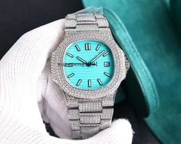 Men's Watches Full Diamond platinum Gold Version 5711 Montre de Luxe 324C Movement Automatic Wristwatches