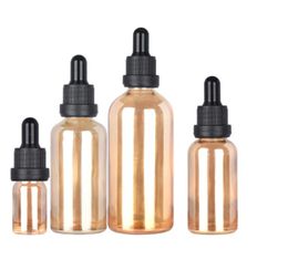 Amber Glass essential oil dropper bottle anti-theft cover light and portable empty bottle 30ml 50ml