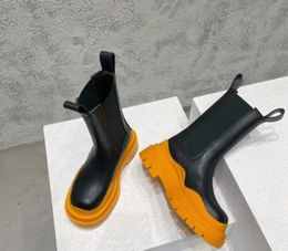 stivale TIRE mona Leather Martin Ankle Chaelsea Boot Fashion Wave Suola in gomma colorata Fettuccia elastica Comfort 001