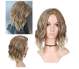 Hair Lace Wigs Wig Women's Short Curly Hair Wavy Split Fiber Head Cover