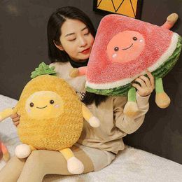 Cartoon Fruit Cuddle Pillow Baby Pop Toy Kids Girls Room Decor Baby Sleeping Toy Watermelon Cherry Pineapple Cuddles J220729