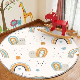 Carpets Drop Fashion Rug Children's Flannel Carpet Animal Pattern For Baby Play Round In The Room Tapis