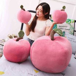 Cartoon Fruit Cuddly Creative Red Apple Cushion Sofa Bedside Table Decoration Kids Performance Props Birthday Gift J220729