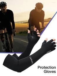 Knee Pads Unisex Cooling Arm Sleeves Elbow Cover Cycling Run Fishing UV Sun Protection Block Gloves For Outdoor Sports