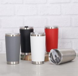 20oz Mugs Drinking cup Tumbler with Lid Stainless Steel Wine Glass Vacuum Insulated cup Travel Water Bottles FY4412 SS1107