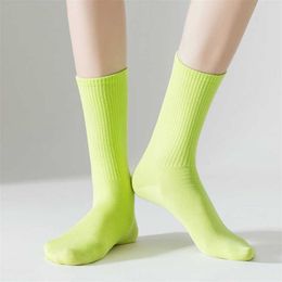 Socks Hosiery Fashion Women Cotton New Trend Large Size Spring Summer Thin Japanese Candy Colour Couple Crew Unisex T221102