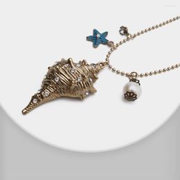 Pendant Necklaces M36 Rispada Shell Necklace Charms Punk Starfish Cute Jewellery Fashion For Gift Friendship
