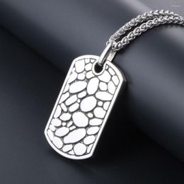 Pendant Necklaces JHSL Men Tag Necklace Male 55/60/70cm Stainless Steel Chain Silver Colour Fashion Jewellery Gift Dropship