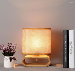 Table Lamps Nordic Solid Wood Lamp Japanese Bedroom Bedside Modern Simple