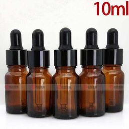 10 ml Amber Glass Droper -flaskor Kosmetisk förpackningsflaska för eterisk olja med glaspipett