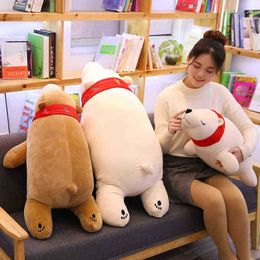 50110Cm Big Size Soft Cartoon Polar Bear Toy Cuddle Plush Cushion Kawaii Plush Toy Dolls For ldren Girls Gift J220729