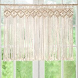 Tapestries Nordic Handmade Cotton Wall Hanging Tapestry Macrame Wedding Backdrop Curtain Bohemian Tassel Art Boho Home Decor
