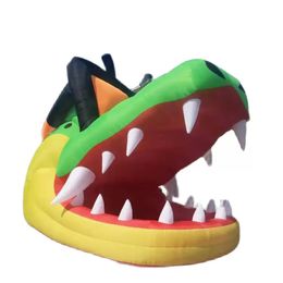 Multifunctional Animal Inflatable Crocodile MoutAlligator Head Tunnel For Sports Event Or DJ Booth