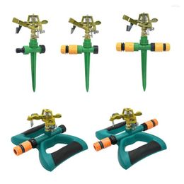 Watering Equipments Metal Garden Lawn Rotary Sprinklers Automatic 360 Degrees Farm Rocker Sprinkler Irrigation Water With Nozzle Support