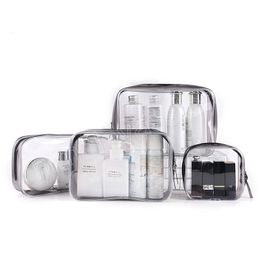 Travel Cosmetic Bags PVC Women Zipper Clear Makeup Bags Beauty Case Make Up Organizer Storage Bath Toiletry Wash Bag