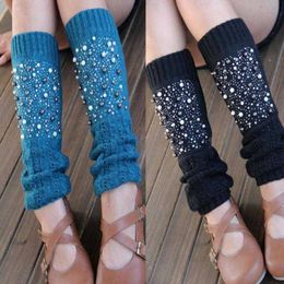 Socks Hosiery Korea Style Twist Flashing Cute Glitter Socks Womens Gaiters Winter Warm Knitted Leg Warmers Fashion Soft Long Boot Socks Pearl T221107