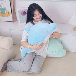 1Pc 4262Cm Kawaii Dolphin Plush Toys For ldren Filled Sea Animal Doll Soft Baby Sleeping Peluche Fun Gift For ldren Girls J220729