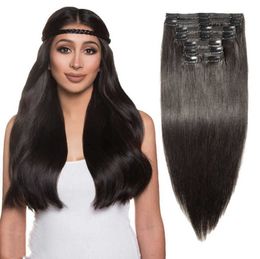 Hair Lace Wigs Real Wig Female Straight Eight Piece Set Human Hair Clip Humanhair