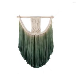 Tapestries Boho Macrame Wall Hanging Tapestry Wedding Backdrop Mural Dipdyed Yarn