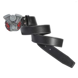 Belts Stylish Men Artificial Leather Belt Adjustable With Metal Buckle Cowboy Decorative Waist Strap Trousers Waistband Western