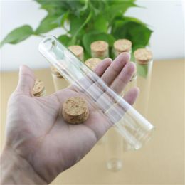 Storage Bottles 6 Pieces 30 180mm 100ml Cork Glass Bottle Stopper Test Tube Jar Spicy Container Jars Vials