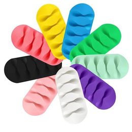 Silicone USB Cable Organizer Cable Winder Desktop Tidy Management Clips Holder for Mouse Headphone Earphone Wire
