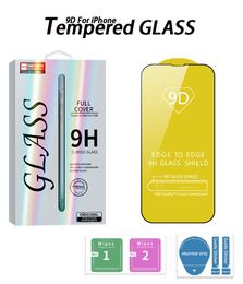 9D Screen Protector For iPhone 14 Pro Max 12 13 Mini 11 XR XS 7 8 Plus 9H Anti-scratch Tempered Glass With Retail Box