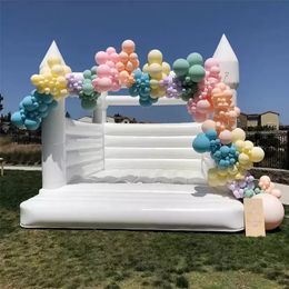 Inflatable White Bounce House wedding Bouncy Castle bouncing castles tent for Outdoor Playing with adults and children