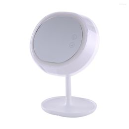 Table Lamps LED Desktop Cosmetic Mirror Artefact Light Compensation With Lamp Dormitory Dressing Folding Portable Makeup