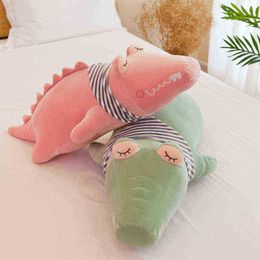 6090Cm Cute Simulation Crocodile Plush Toy Stuffed Soft Animals Plush Pillow Doll Home Decoration Gift For Kids J220729