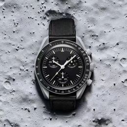 ムーンメンズウォッチフル機能Quarz Chronograph Watch Mission to Mercury 42mm Nylon Limited Editionマスターリストウォッチ2022 New