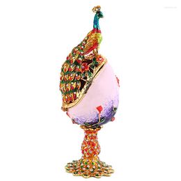 Jewelry Pouches 1 Piece Peacock Shape Egg Box Clasp Luxury Style