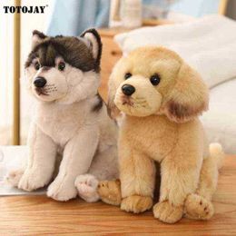 1Pc Super Quality Labrador Bulldog Puppy Stuffed Dog Plush Toys Cute Simulation Pets Fluffy Baby Dolls Birthday Gifts For kids J220729