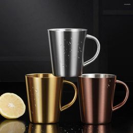 Mugs Juice Mug Wide Opening Easy Clean Water Bottle 3 Colours BPA Free Sturdy Stainless Steel Lightweight Milk Cup Kitchen Accessories