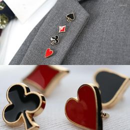 Brooches Set Of 4pcs Novelty Poker Themed Lapel Pin For Women Men Suit Dress Decoration Brooch Badge Collar Pins