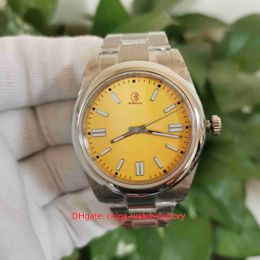 BP Factory Mens Watch Top Quality 36mm 41mm 124300-0004 President Yellow Dial Sapphire Unisex Watches Asia 2813 Movement Mechanical Automatic Men's Wristwatches