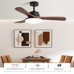 Wood Ceiling Fan With Light LED Modern Kitchen/ Restaurant/bedroom Nordic Low Floor Personality Lamp 220V 110V