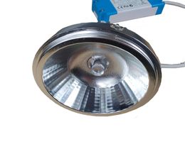 Dimmable Triac 010V 10W 12W LED AR111 Bombilla de mancha Retrofit de reflector de aluminio Spotlight 15 24 grados COB LED2378060