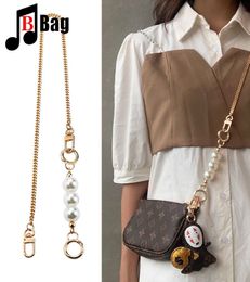 Bag Parts Accessories Personalized customization DIY Reform Change s Chains Belt Hardware Handbag Accessory Pearl Metal Chain Strap 221105