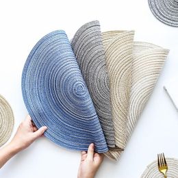 2022 new Table Mats Round Cotton Yarn Placemat Mat Waterproof Dining Tableware Non-Slip Napkin Bowl Pads Coasters Kitchen Accessories