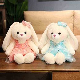1Pc 304560Cm Wedding Rabbit Super Soft PlushStuffed Cartoon Rabbit Toys High Quality for Kids Brinquedos Birthday Gift J220729
