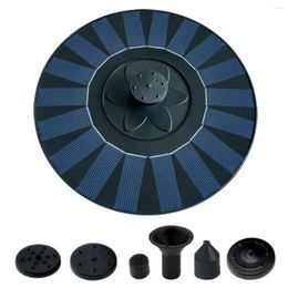 Garden Decorations Solar Water Fountain Pump 2W Circle Kit With 5 Nozzles Powered DIY Outdoor