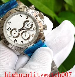 Topselling Excellent Men's Wristwatches 40mm White Dial 116519 116520 Automatic NO Chronograph Mechanical Stainless Steel bracelet men watches Watches