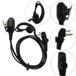 Walkie Talkie Black C-type Radio Earpiece PMIC For Hytera HYT TC-700 TC-610 TC-510 TC585