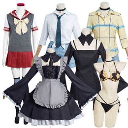 Anime My Dress Up Darling Marin Kitagawa Cosplay Costume School Uniform Skirt Outfits Halloween Carnival Suit Jk Kawaii With Wig J220720