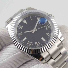 Sapphire Silver Dial Wristwatches Glass Roman Number 40mm Luminous Miyota 8215 Automatic Movement Mens Watchlz7g