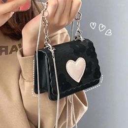 Evening Bags Fashion Women Heart Shoulder Floral Chain Ladies Flap Crossbody Bag Retro Female Small Square Clutch Coin Purse Handbags