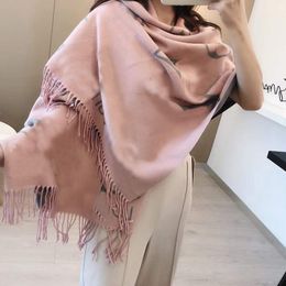 Scarves Cashmere Thick Shawl Women Long Winter Wram Pashmina Wraps Hijab with Tassel Bufanda