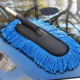 Car Sponge Retractable Washing Wax Drag Dust Collector Kit Ultra-Fine Nanofiber Scrubbing Cleaning Brush