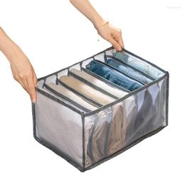 Storage Bags Plaid Bag T-shirt Clothes Artefact Pants Compartment Box Wardrobe Drawer Basket Jeans